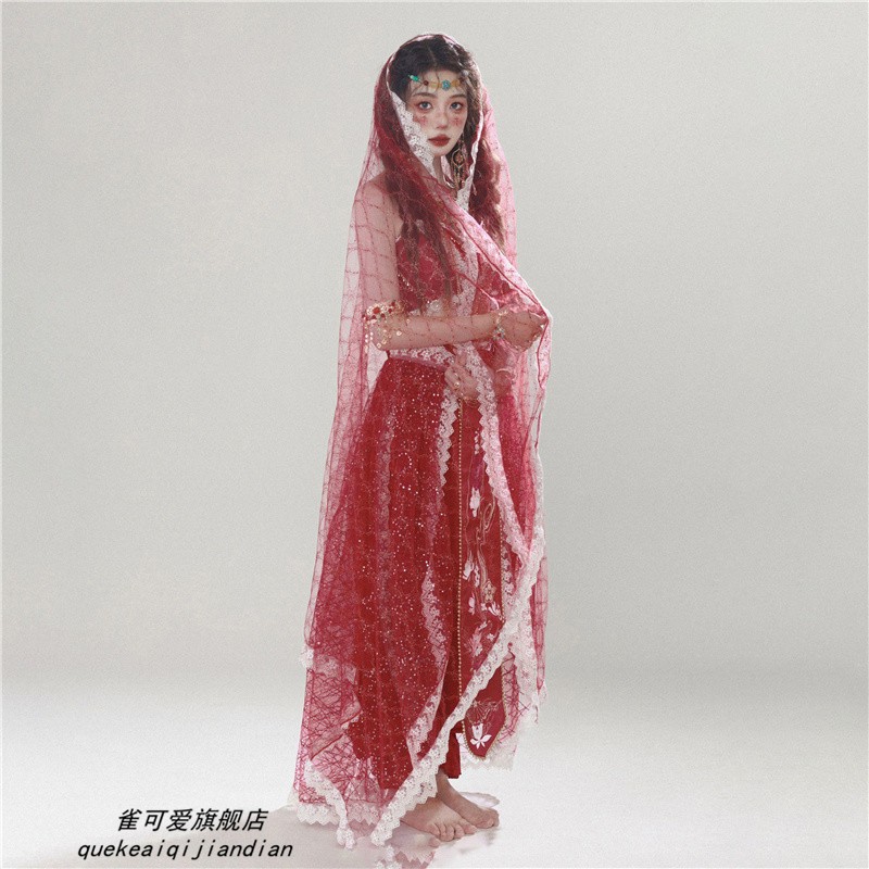 敦煌飞天汉服西域公主异域少女西域风情旅游拍照摄影写真影楼服装