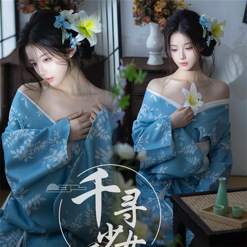 影楼新款少女和服改良日式神明少女传统浴衣日系个人写真摄影衣服