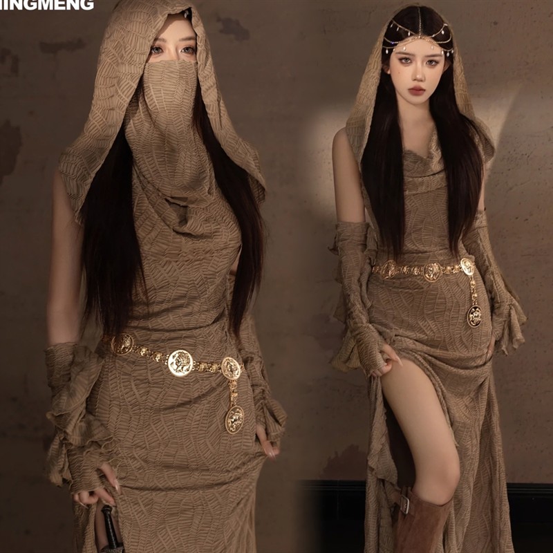 新款影楼异域风西域公主沙丘废土风沙漠旅拍气质网红同款摄影服饰