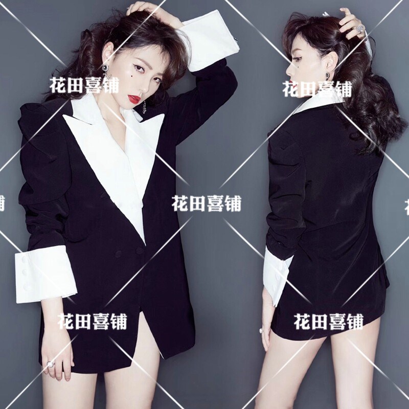 影楼新款写真西装女裙 性感大领女神大牌时装艺术形象照主题服装