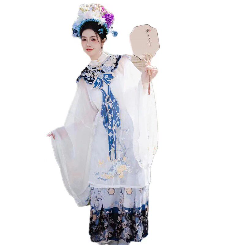 泉州簪花少女服装浔浦女服装明制汉服马面裙云南旅拍摄影写真服饰