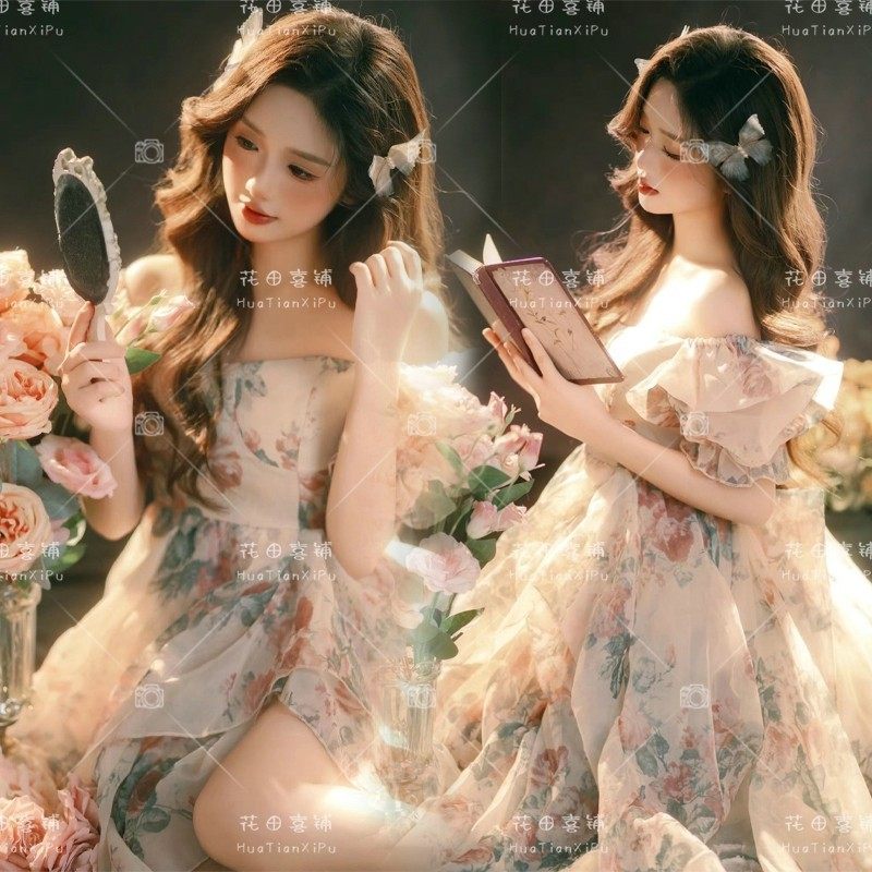 影楼新款复古巴洛克少女油画写真服装法式鲜花画报艺术照摄影礼服,男装,其他民族服装,淘宝优惠券,粉丝福利购,淘宝优惠卷