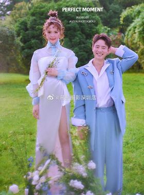 影楼拍照主题服装街旅拍小清新梦幻摄影田园情侣外景拍摄写真礼服