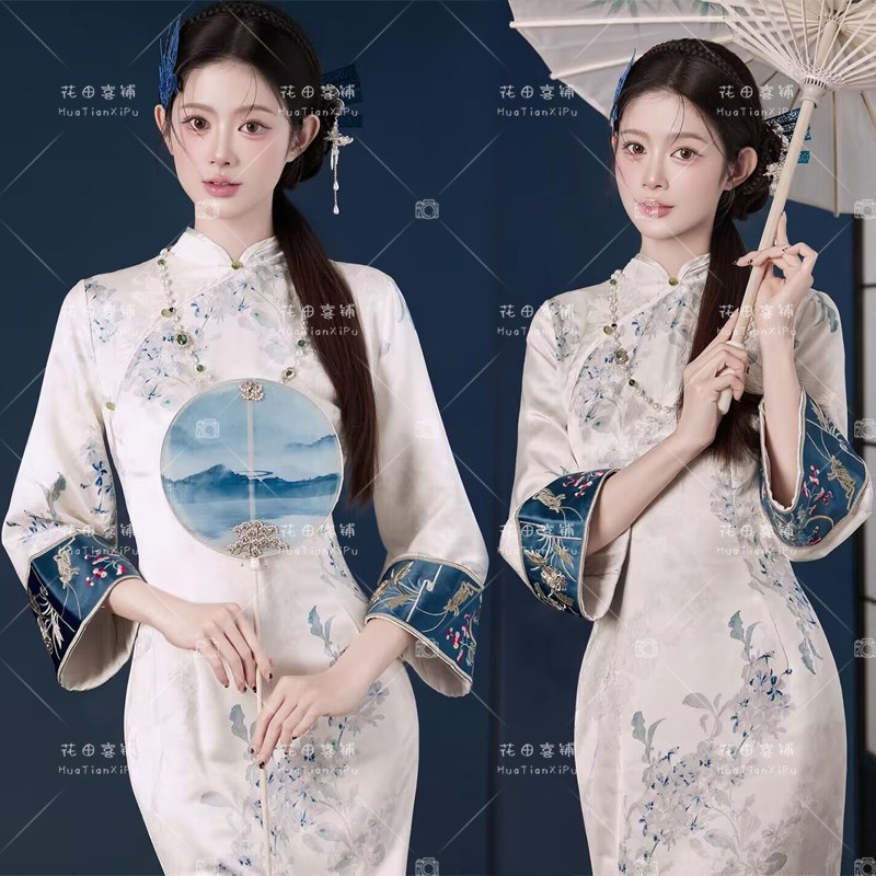 2026照相馆主题新中式国风旗袍写真高级感知性个人肖像摄影艺术服