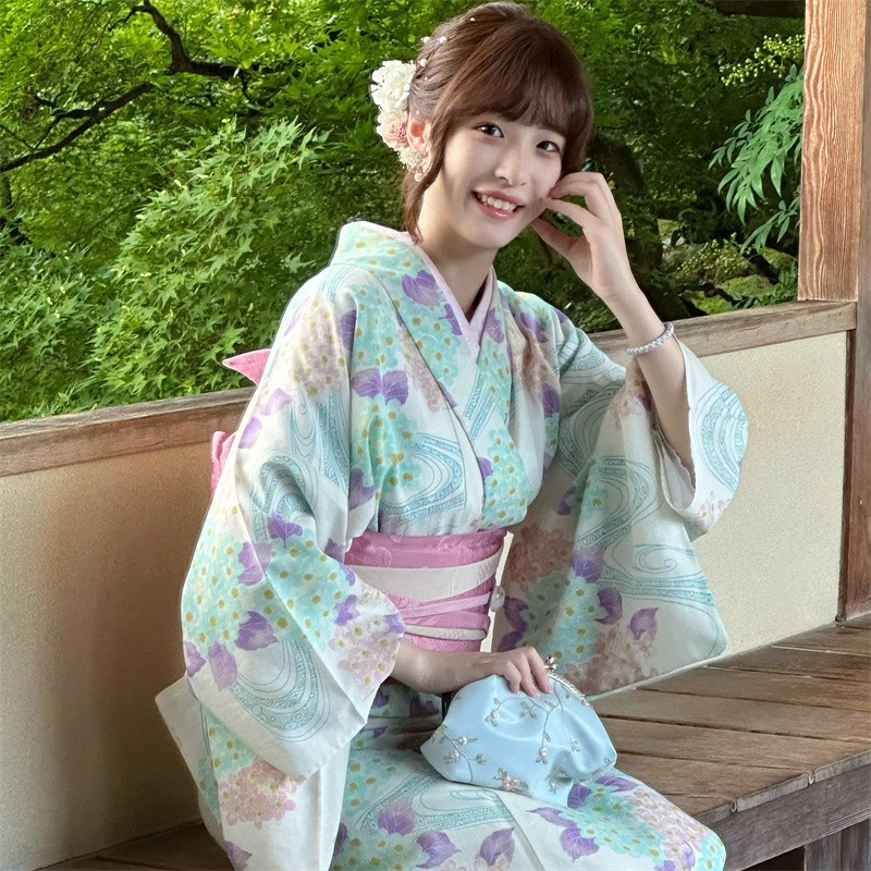 樱花日系和服浴衣女卡通小个子可爱甜美少女温柔浪漫风粉色