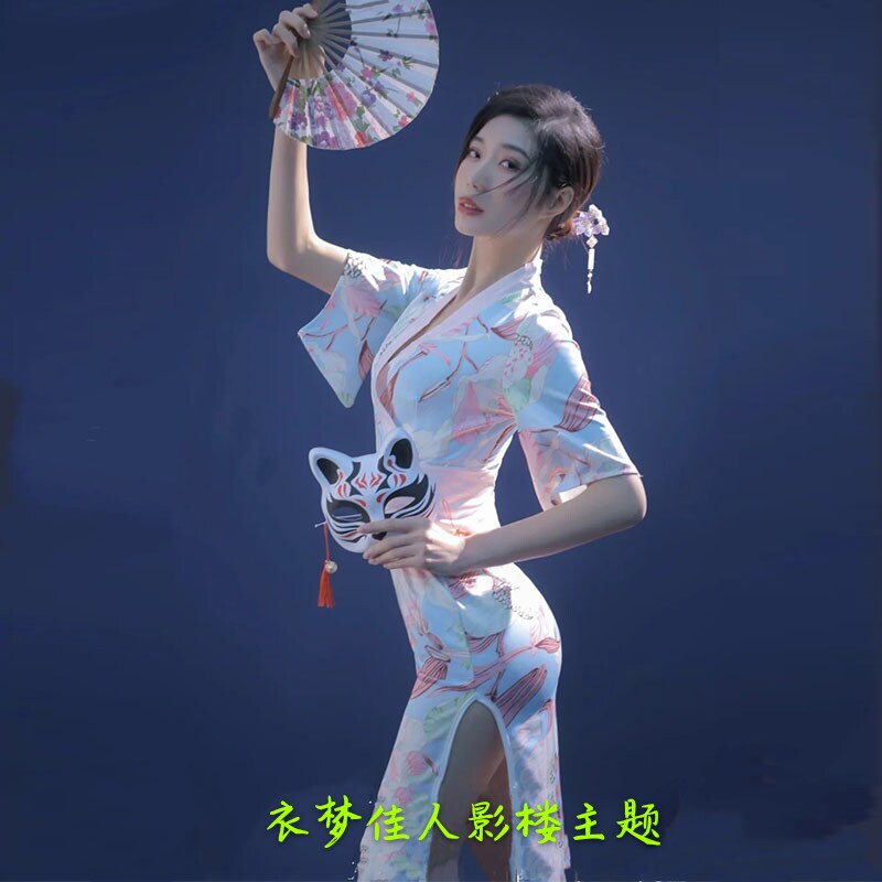 神明少女和服旗袍传统改良中国风日式个人写真艺术照影楼摄影服装