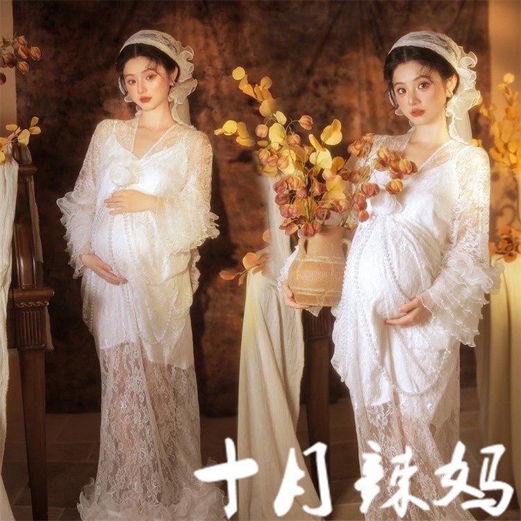 孕妇照服装影楼法式复古蕾丝油画风连衣裙写真艺术照孕妈咪摄影服,个性定制/设计服务/DIY,动漫/cos制服定制/加工,淘宝优惠券,粉丝福利购,淘宝优惠卷