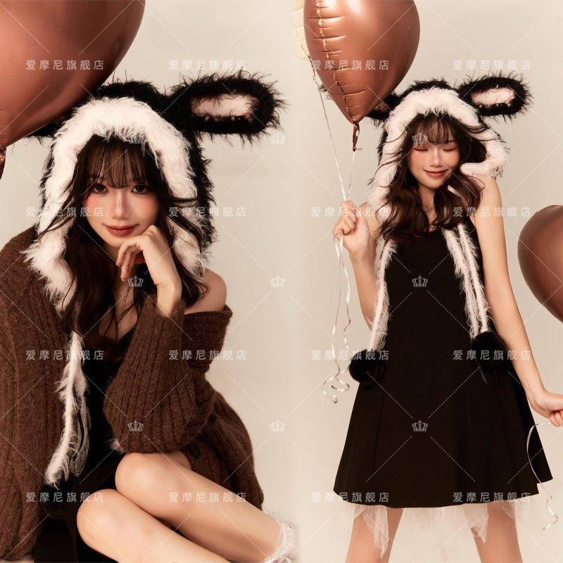 2025影楼秋冬新款主题美拉德兔子少女圣诞节氛围感写真拍照摄影服,男装,其他民族服装,淘宝优惠券,粉丝福利购,淘宝优惠卷