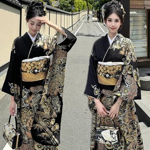 影楼新款时尚个人写真改良和服女黑道千金霸气酷炫纯欲风摄影服装