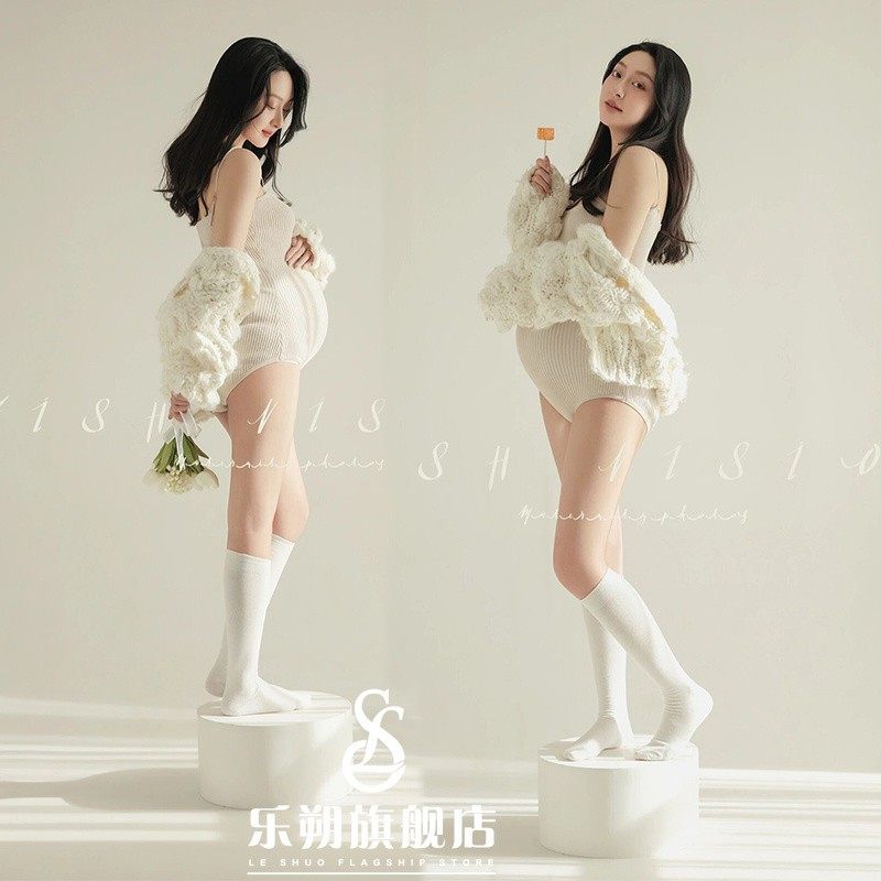 孕妇写真拍照服装性感包臀连体衣时尚孕妈咪大肚照片摄影写真衣服