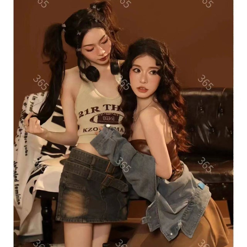 照相馆新款西部牛仔闺蜜写真主题服装美式辣妹姊妹装艺术照摄影服