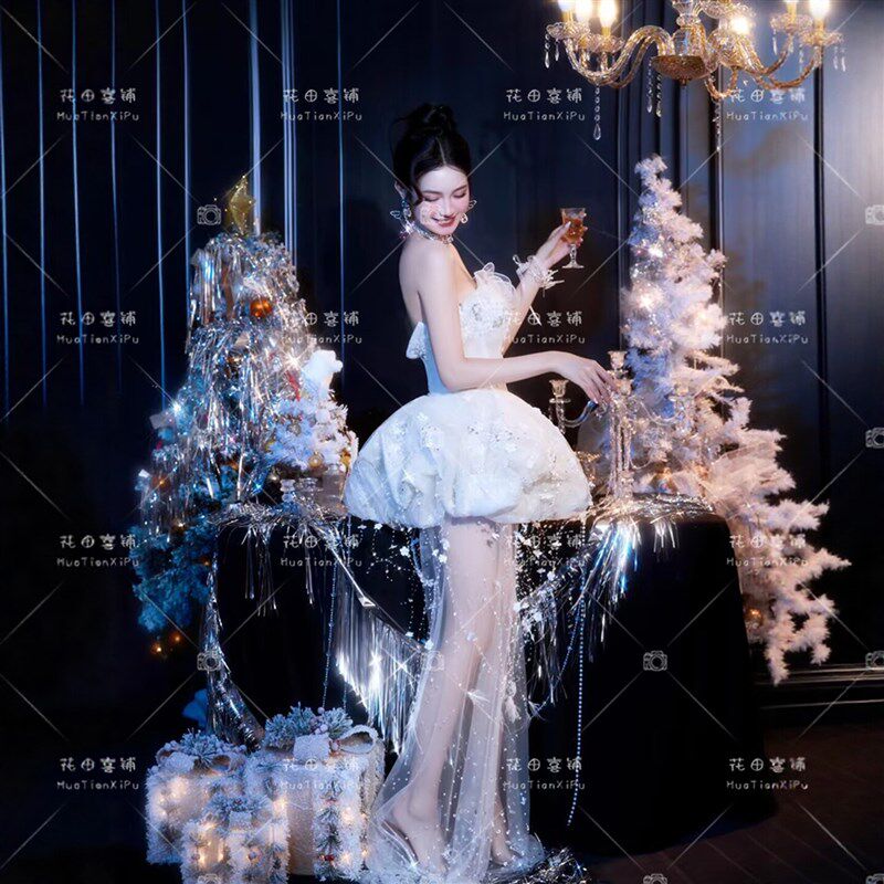 2026影楼新款贵气千金生日公主风梦幻精灵婚纱写真摄影艺术照礼服