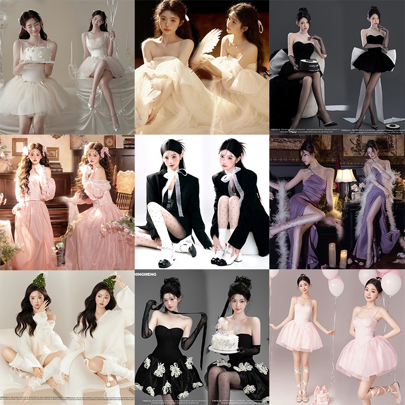 2025影楼主题拍照韩系氛围感纯欲少女写真个人艺术照肖像摄影服装