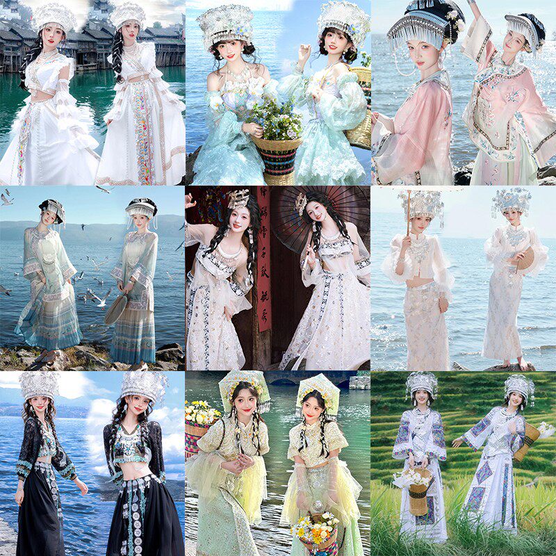 新款苗疆少女服装苗族民族风异域风情云南丽江大理旅拍摄影写真服
