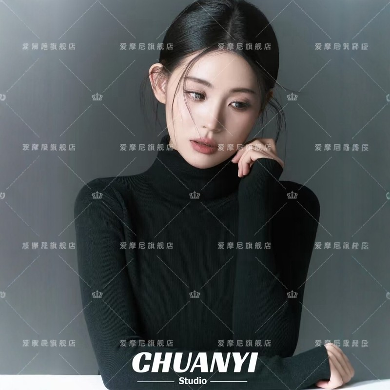 影楼新款黑色连体衣肖像写真服装时尚个性简约私房艺术照摄影演出