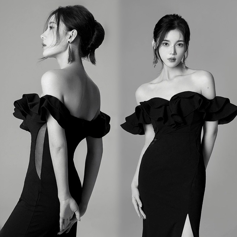 肖像个人形象照影楼写真主题气质高级感少女连衣裙艺术摄影服装