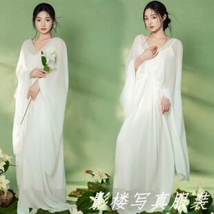 东方美学连衣裙氛围感少女肖像写真摄影艺术照服装 新中式 影楼新款