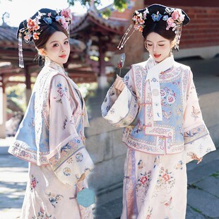 汉服女清朝格格皇后旗服满族古装新款北京故宫旅拍写真摄影衣服饰