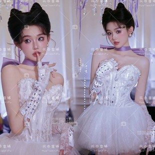 影楼新款梦中情猫少女写真主题服装个性汤姆猫cos艺术照摄影演出