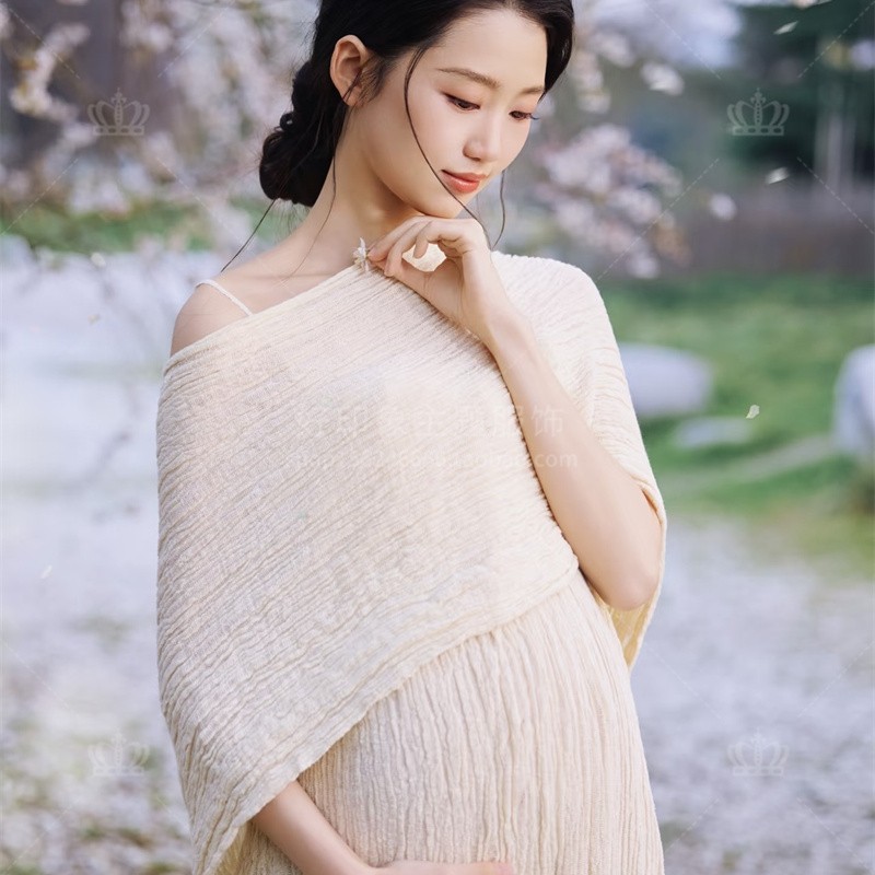 孕妇主题新中式禅意连衣裙孕妇装个人高级感氛围感仙女长裙摄影服