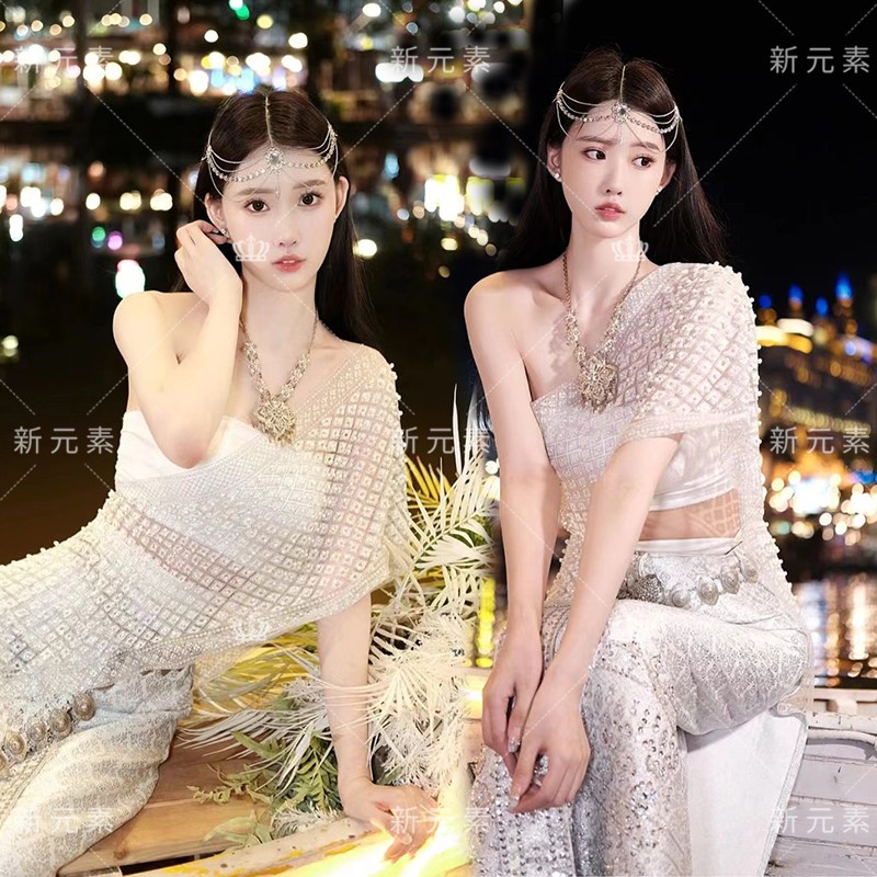 西双版纳个人旅拍新款写真西域舞姬敦煌飞天异域风情拍照傣族服装