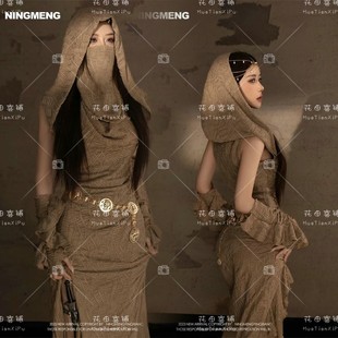 新款影楼异域风西域公主沙丘废土风沙漠旅拍气质网红同款摄影服饰