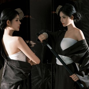 神明少女影楼新款和服改良日式黑道正装千金服装写真服旅摄影浴衣