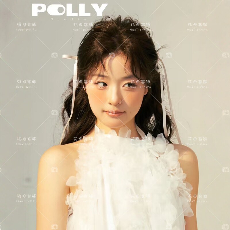 2025影楼新款春日韩系画报小清新写真拍照连衣裙温柔风少女照服装