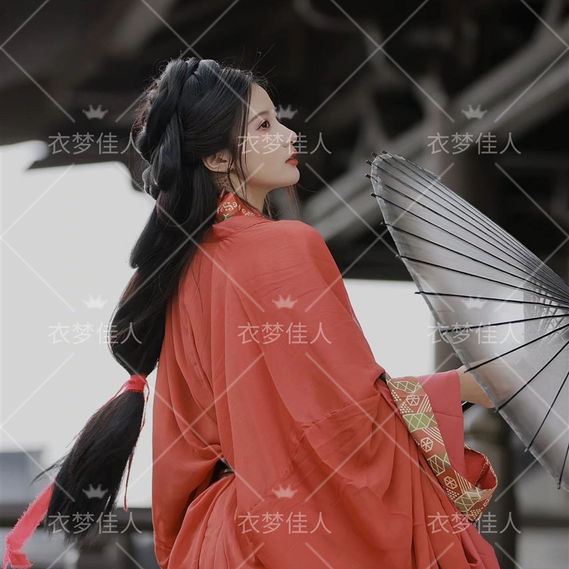 汉服女古装超仙飘逸战国风梦春秋中国风文艺少女日常写真拍照服装