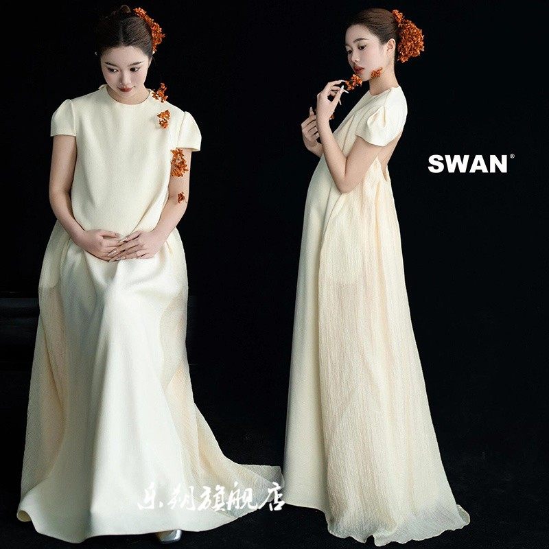 新款影楼孕妇照主题新中式复古连衣裙禅意温柔风孕妈咪大肚照写真,孕妇装/孕产妇用品/营养,影楼服装,淘宝优惠券,粉丝福利购,淘宝优惠卷