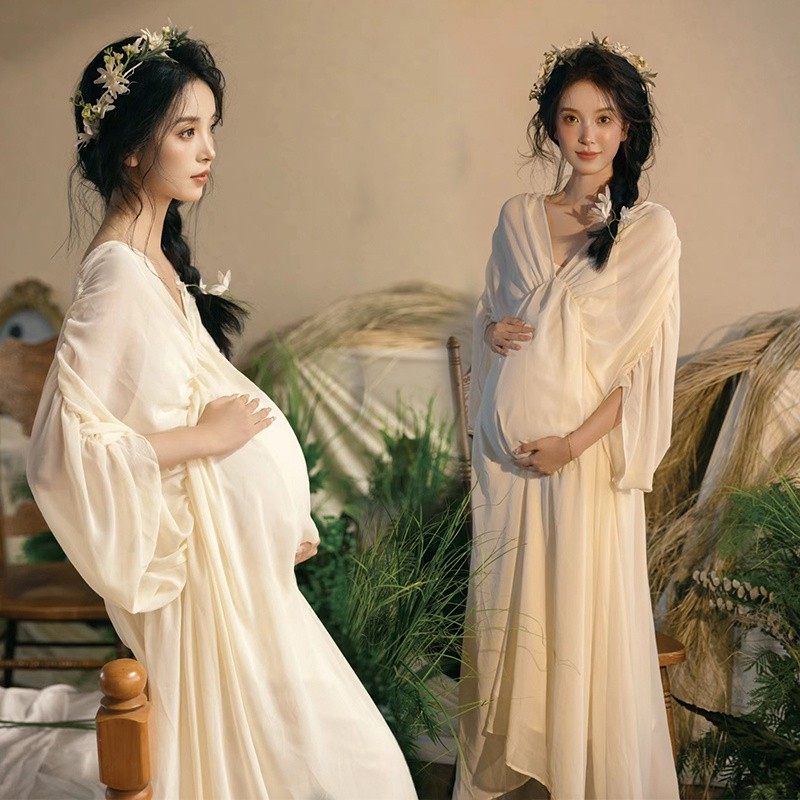 孕妇拍照服装影楼新款法式清冷感连衣裙纯欲风孕妈艺术照写真摄影,男装,其他民族服装,淘宝优惠券,粉丝福利购,淘宝优惠卷
