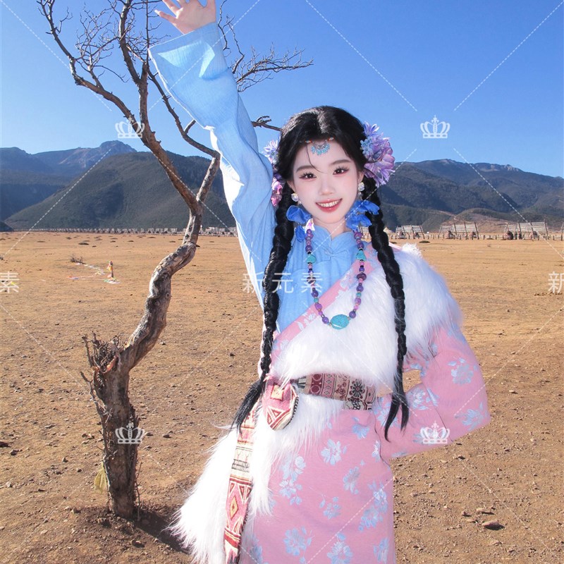 影楼新款藏族服装民族风藏族公主云南新疆写真摄影旅拍传统藏袍