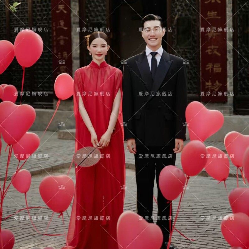 晨袍新娘高级感小众订婚礼服红色轻婚纱连衣裙两件套新中式敬酒服,个性定制/设计服务/DIY,动漫/cos制服定制/加工,淘宝优惠券,粉丝福利购,淘宝优惠卷