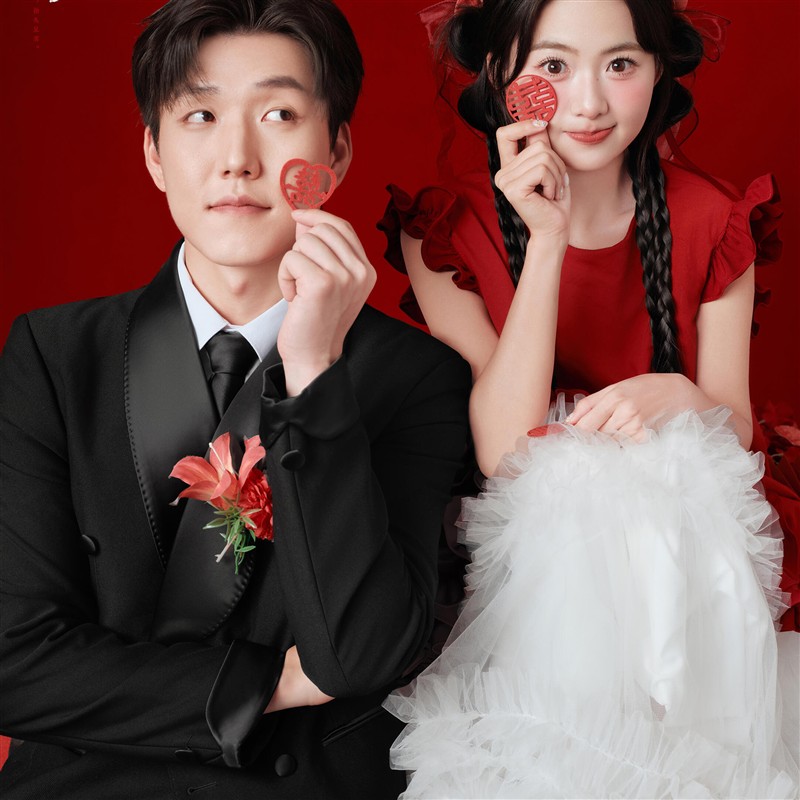 2026影楼新中式女文艺复古晨袍清冷感汉服佛系禅意连衣裙拍照服装