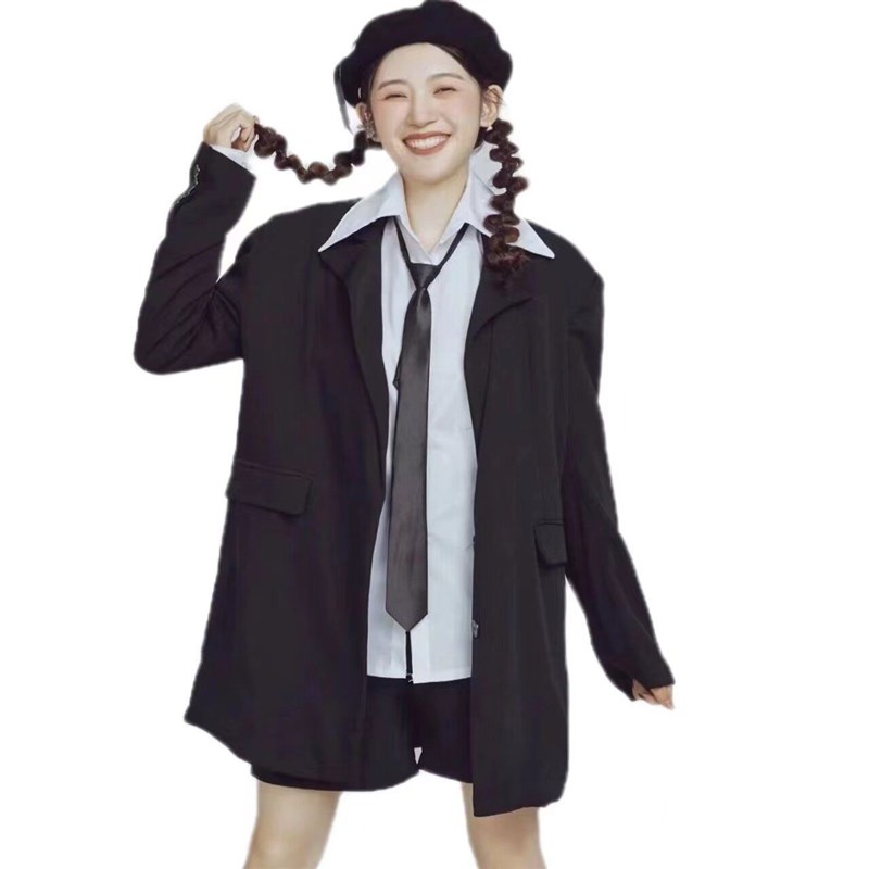 照相馆个人形象照西服写真韩系学院风俏皮可爱少女摄影艺术照服装