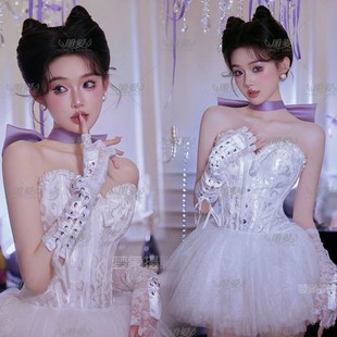 影楼新款梦中情猫少女写真主题服装个性汤姆猫cos艺术照摄影演出