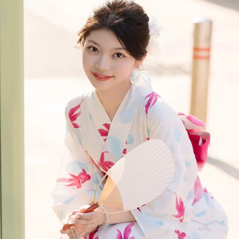 照相馆新款日本和服女浴衣正装改良日式日系写真神明少女摄影洋装