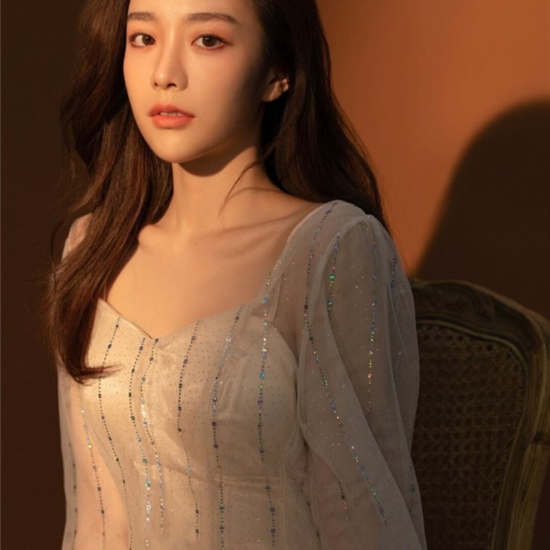 展会新款照相馆艺术照主题礼服唯美小美清新女生写真个人拍照服装