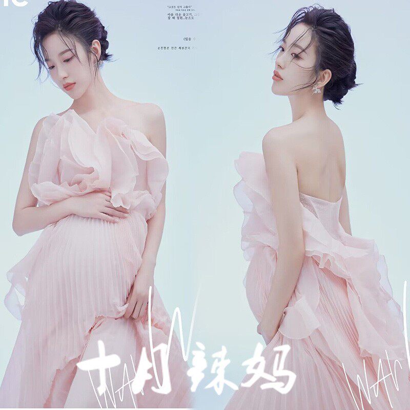 孕妇照服装孕妈大肚照个人在家拍小清新粉色纹理高定蓬蓬裙艺术照