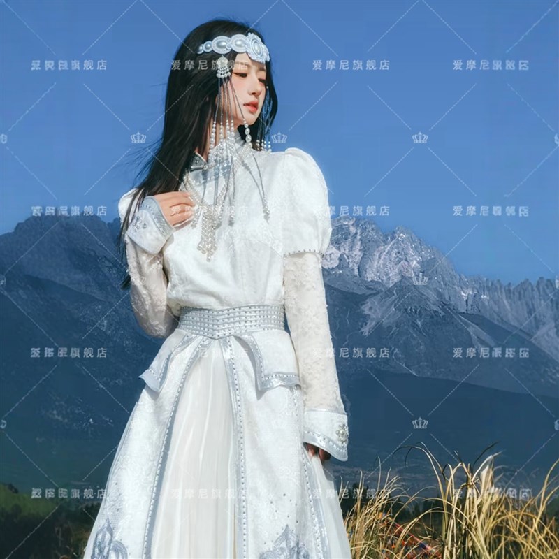 新款蒙古爆款服装舞蹈演出服摄影蒙古族旅拍写真少数民族服饰公主