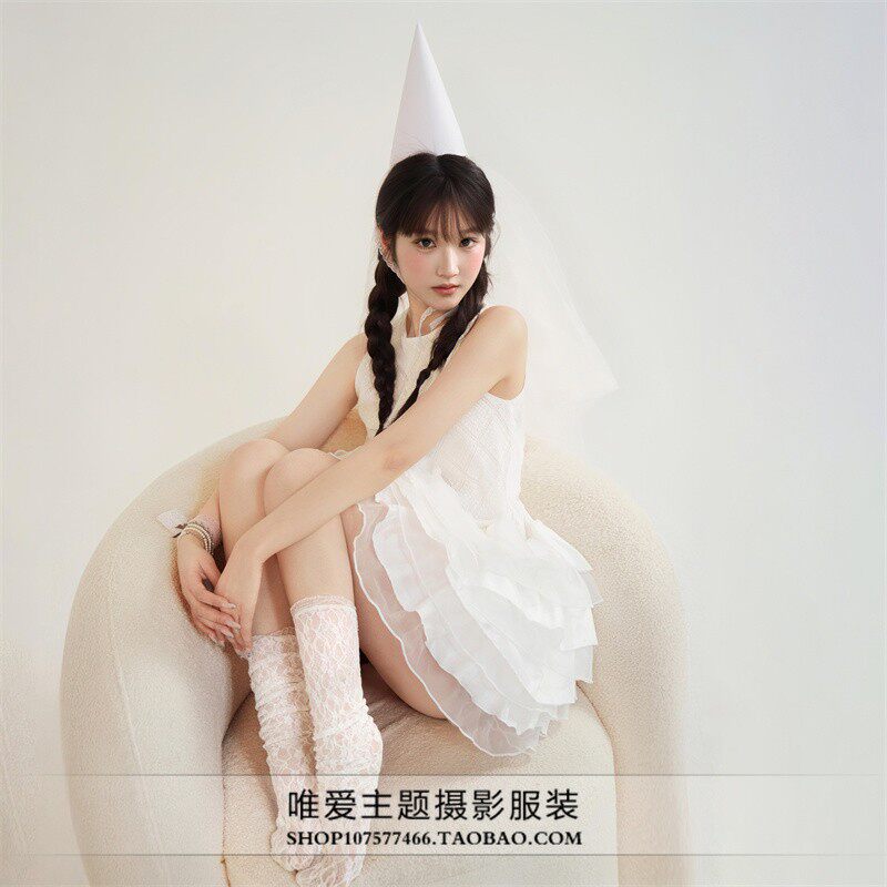 新娘礼服背心小个子晨袍蝴蝶结婚纱连衣裙生日小礼裙拍照成人礼服