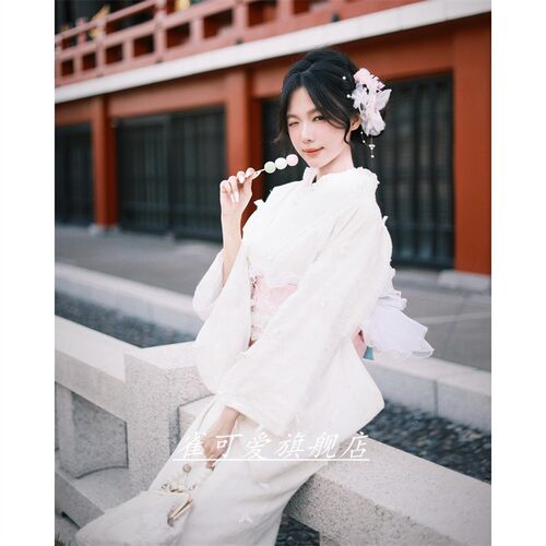照相馆新款正装和服蕾丝服装温柔拍照写真千金氛围唯美摄影服饰