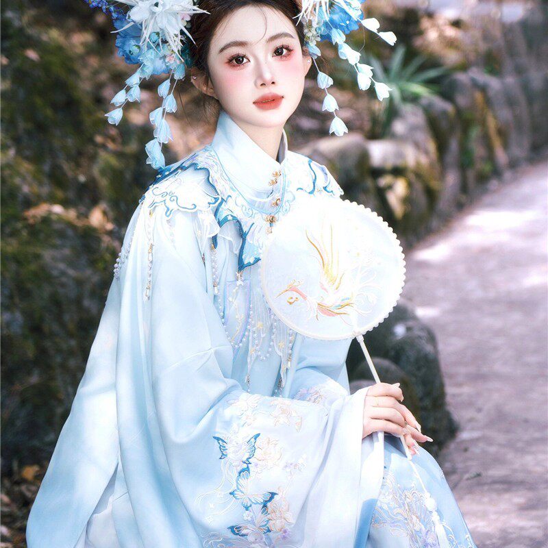 爆款泉州浔埔女簪花明制汉服古装外景旅拍民族风摄影写真拍照服装