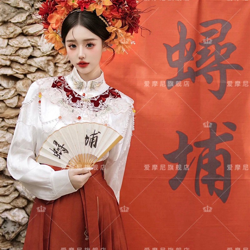 新款泉州浔埔女古风簪花服装女中国风马面裙网红旅拍摄影写真服饰