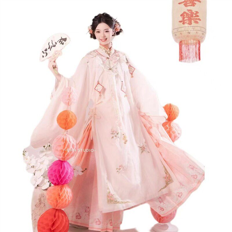 影楼新款新年主题复古明制汉服马面裙个人写真春节艺术照摄影服装