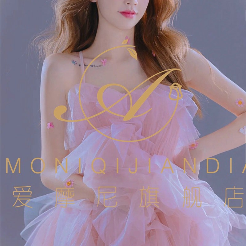 2025影楼拍摄主题服装日系甜美少女情侣写真森系轻纱彩纱婚纱礼服