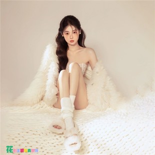 新款影楼写真主题法式慵懒辣妹纯欲风少女皮草个人艺术照摄影服装