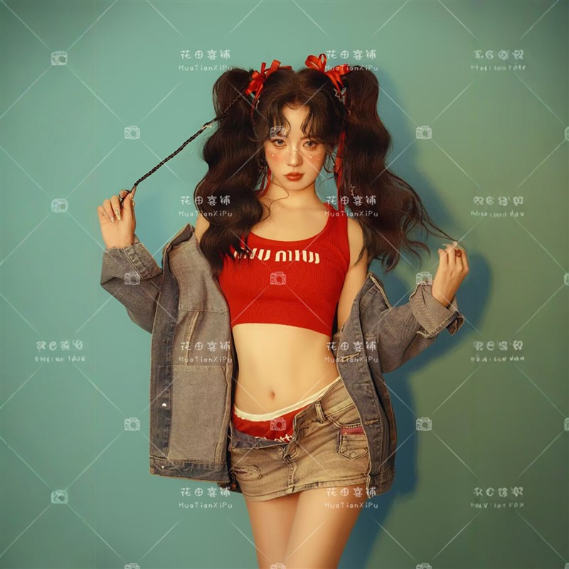 2026新款照相馆时尚美式复古辣妹氛围感个性甜酷少女写真艺术摄影