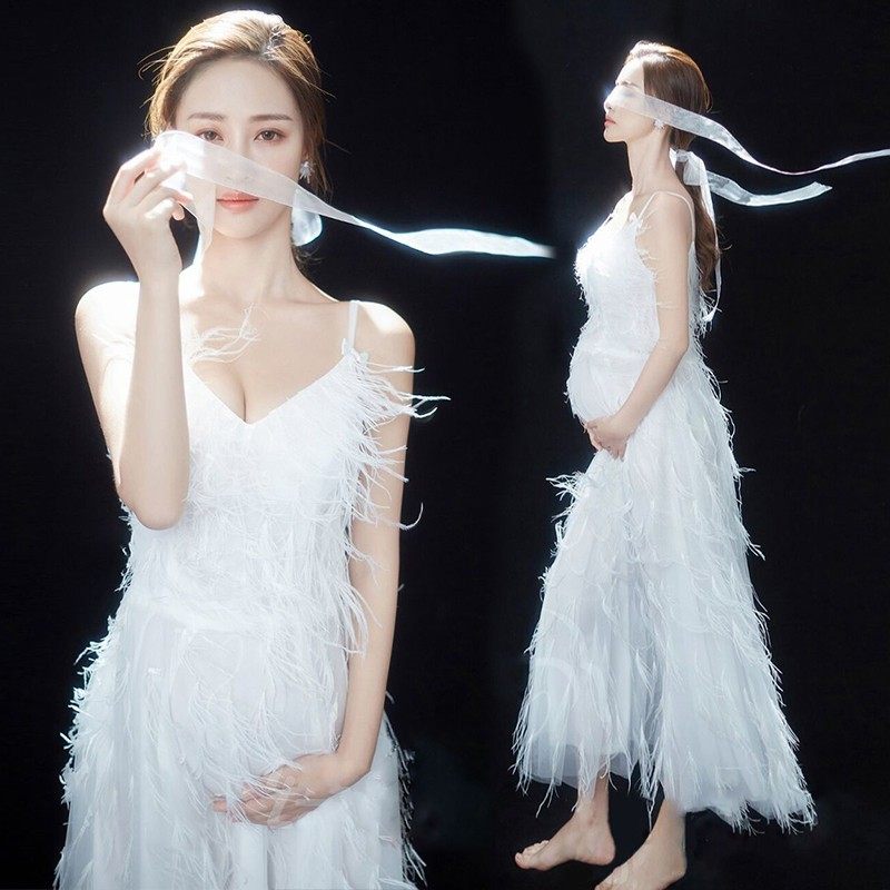 孕妇照服装影楼性感露背珍珠礼服连衣裙孕妈大肚写真摄影拍照衣服,户外/登山/野营/旅行用品,其他户外服装,淘宝优惠券,粉丝福利购,淘宝优惠卷