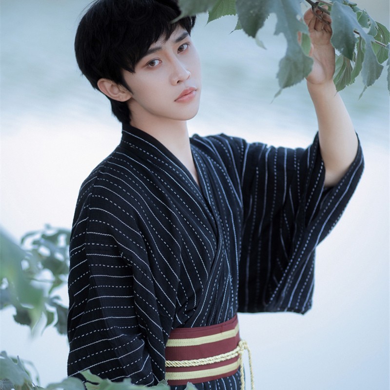 和服男秋季改良中国正装传统日式和服风日本男士日系和风浴袍浴衣